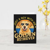 Just A Boy And His Golden Retrievers Girls Who Lov Karte (Gelbe Blume)