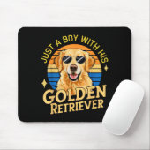 Just A Boy And His Golden Retrievers Girls Who Lov Mousepad (Mit Mouse)
