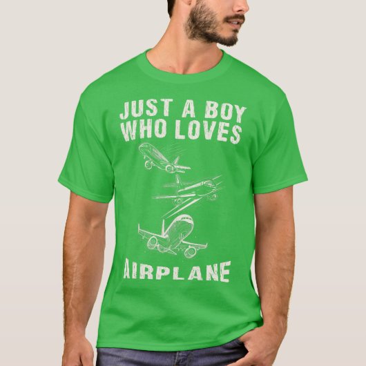 Just a boy who loves airplane T-Shirt (Vorderseite)
