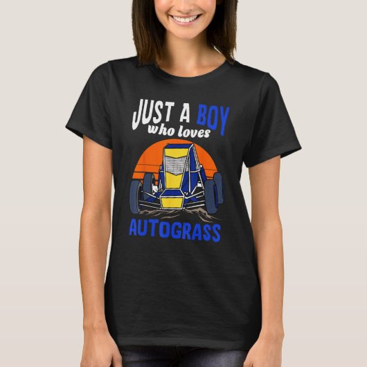 Just A Boy Who Loves Autograss Retro 1 T-Shirt (Vorderseite)