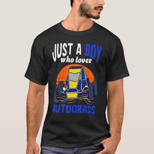 Just A Boy Who Loves Autograss Retro 1 T-Shirt (Vorderseite)