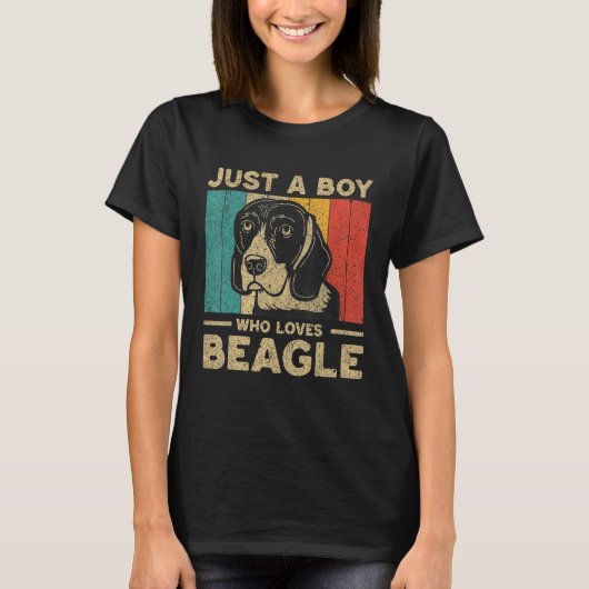 Just A Boy Who Loves Beagle for Boys T-Shirt (Vorderseite)