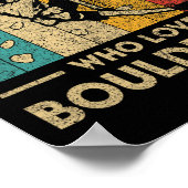 Just A Boy Who Loves Bouldering Funny Rock Climbin Poster (Ecke)