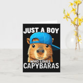 Just A Boy Who Loves Capybaras Karte (Gelbe Blume)