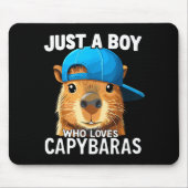 Just A Boy Who Loves Capybaras Mousepad (Vorne)