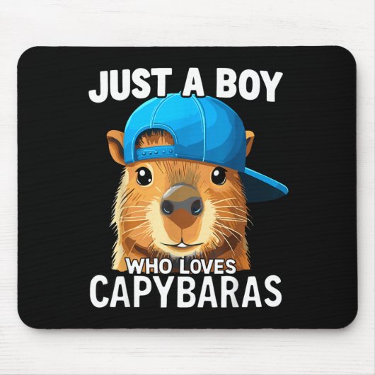 Just A Boy Who Loves Capybaras Mousepad (Vorne)