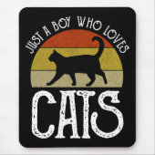 Just A Boy Who Loves Cats Mousepad (Vorne)