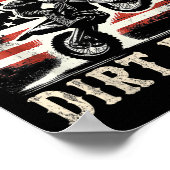 Just A Boy Who Loves Dirt Bikes American Flag Moto Poster (Ecke)