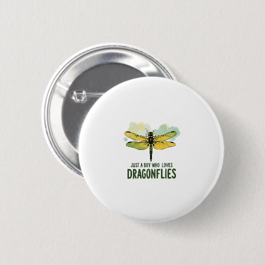 Just a Boy who loves Dragonflies. Dragonflies Drag Button (Vorne & Hinten)