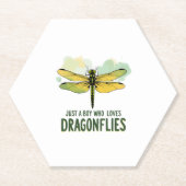 Just a Boy who loves Dragonflies. Dragonflies Drag Untersetzer (Vorderseite)
