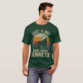 Just A Boy Who Loves Ferrets Recto Ferret Lover bo T-Shirt (Vorne ganz)
