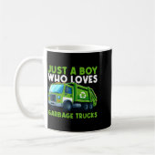 Just A Boy Who Loves Garbage Truck Traruck Boys Ki Kaffeetasse (Links)