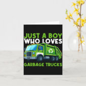 Just A Boy Who Loves Garbage Truck Traruck Boys Ki Karte (Gelbe Blume)