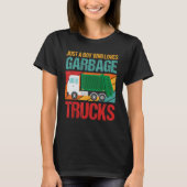 Just A Boy Who Loves Garbage Trucks Funny Garbage  T-Shirt (Vorderseite)