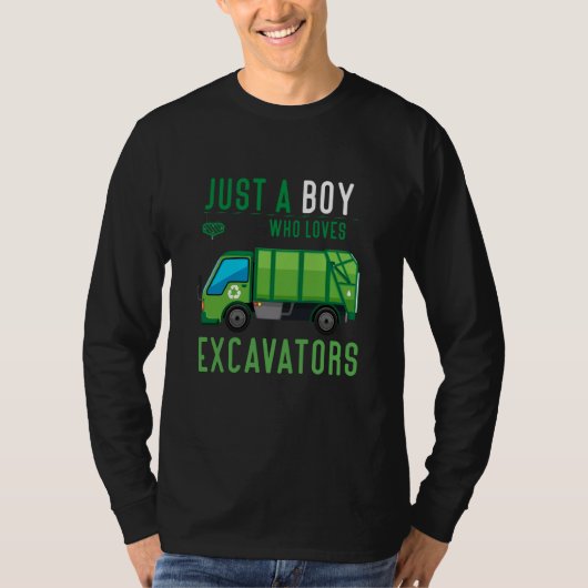 Just A Boy Who Loves Garbage Trucks idea T-Shirt (Vorderseite)