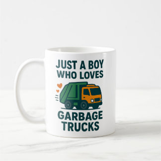 Just a Boy Who Loves Garbage Trucks Kids Kaffeetasse