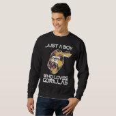 Just A Boy Who Loves Gorillas Largest Primate Gori Sweatshirt (Vorne ganz)