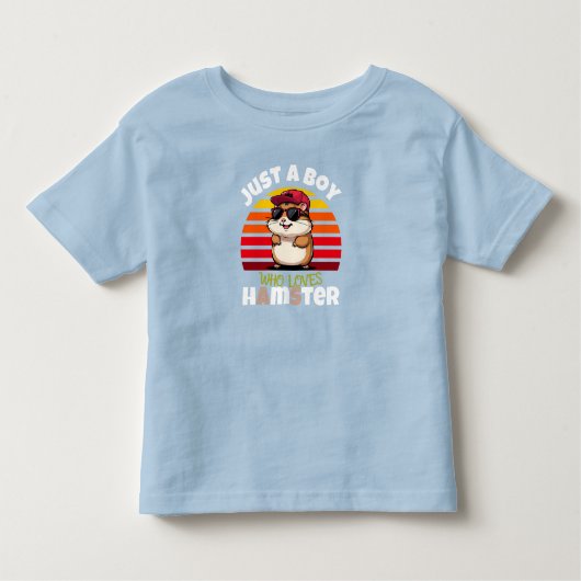 Just a Boy who loves Hamsters Kleinkind T-shirt (Vorderseite)