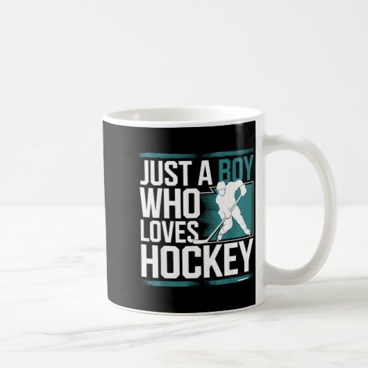 Just A Boy Who Loves Hockey Kaffeetasse (Rechts)