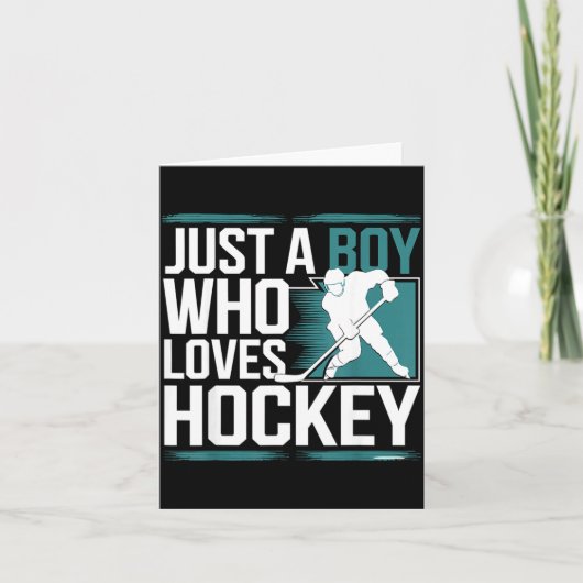 Just A Boy Who Loves Hockey  Karte (Vorderseite)