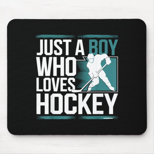 Just A Boy Who Loves Hockey Mousepad (Vorne)
