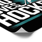 Just A Boy Who Loves Hockey Poster (Ecke)