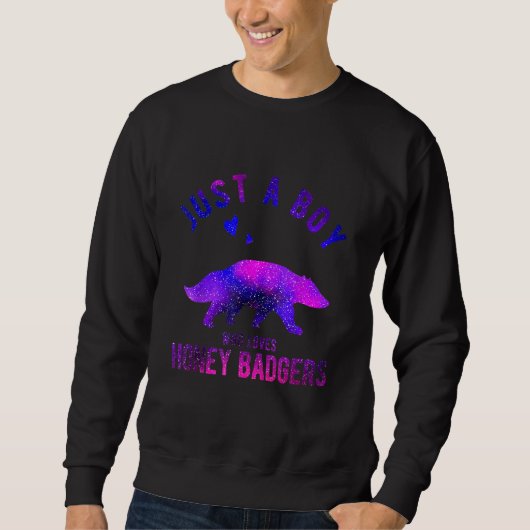 Just A Boy Who Loves Honey Badgers Honey Badger 1 Sweatshirt (Vorderseite)