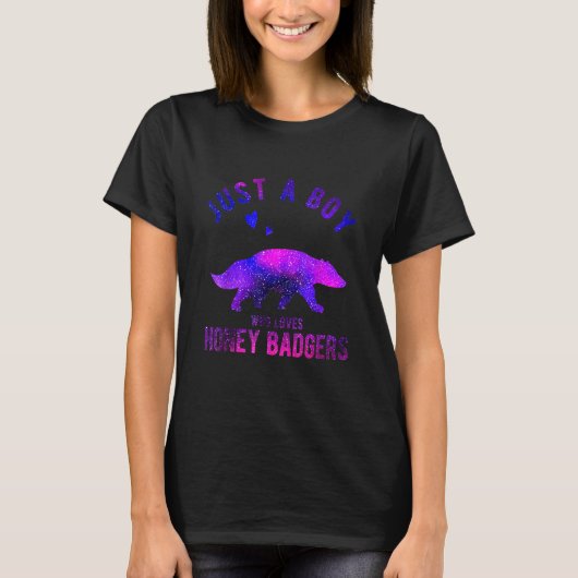 Just A Boy Who Loves Honey Badgers Honey Badger 1 T-Shirt (Vorderseite)