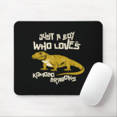Just A Boy Who Loves Komodo Dragons Reptile Animal Mousepad (Mit Mouse)