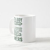 Just A Boy Who Loves Lawn Mowers Lawn Garden  Kaffeetasse (Vorderseite Links)