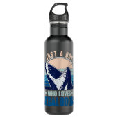 Just A Boy Who Loves Megalodons - Megalodon Shark Edelstahlflasche (Vorderseite)