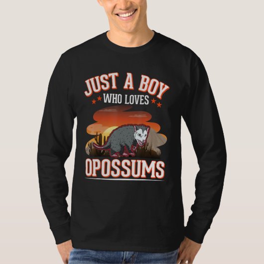Just a boy who loves Opossums Possum Trash Cat T-Shirt (Vorderseite)