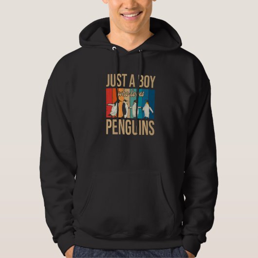 Just A Boy Who Loves Penguins Hoodie (Vorderseite)