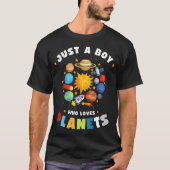 Just A Boy Who Loves Planets - Space Enthusiast So T-Shirt (Vorderseite)