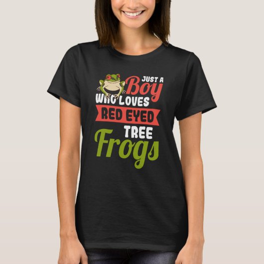 Just a Boy who loves Red Eyed Tree Frog T-Shirt (Vorderseite)