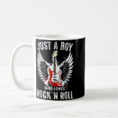 Just A Boy Who Loves Rock And Roll Rock Band Guita Kaffeetasse (Links)