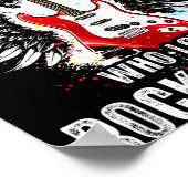 Just A Boy Who Loves Rock And Roll Rock Band Guita Poster (Ecke)