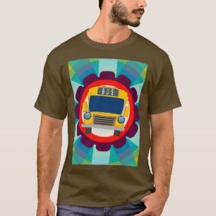 Just A Boy Who Loves School Buses Colorful Design  T-Shirt