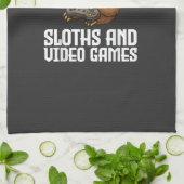 Just A Boy Who Loves Sloths and Video Games Gamer  Geschirrtuch (Gefaltet)