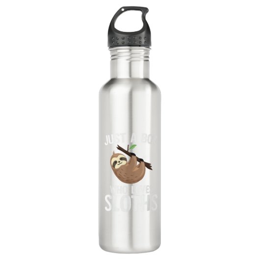 Just A Boy Who Loves Sloths Boys Toddler Sloth Lov Edelstahlflasche (Vorderseite)