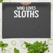 Just A Boy Who Loves Sloths Boys Toddler Sloth Lov Geschirrtuch (Gefaltet)