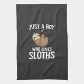 Just A Boy Who Loves Sloths Boys Toddler Sloth Lov Geschirrtuch (Vertikal)