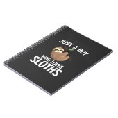 Just A Boy Who Loves Sloths Boys Toddler Sloth Lov Notizblock (Linke Seite)