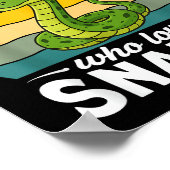 Just A Boy Who Loves Snakes Funny Snake Reptile Ki Poster (Ecke)