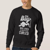 Just A Boy Who Loves Their Pets Curled Ball Python Sweatshirt (Vorderseite)