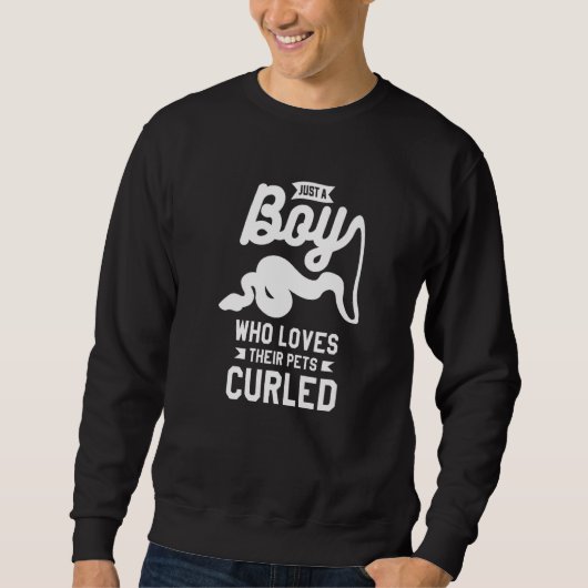 Just A Boy Who Loves Their Pets Curled Ball Python Sweatshirt (Vorderseite)