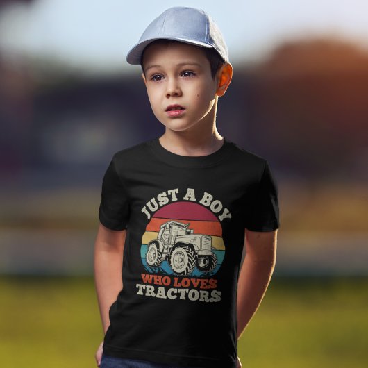 Just a Boy Who Loves Tractors T-Shirt