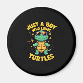Just a boy who loves turtles Children boy (1) Magnet (Vorne)