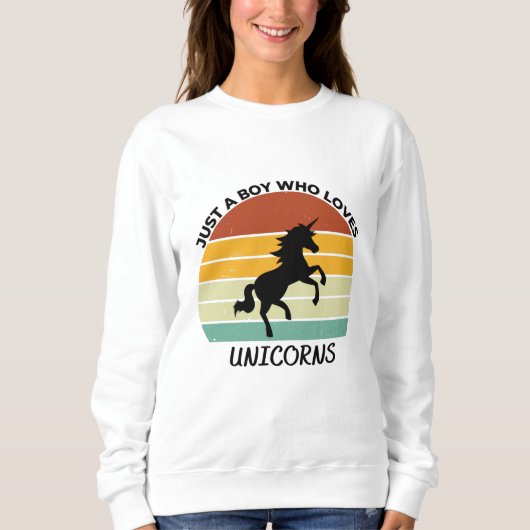 Just a Boy who loves unicorns Sweatshirt (Vorderseite)
