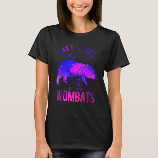 Just A Boy Who Loves Wombats Wombat Wombat T-Shirt (Vorderseite)